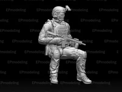 US ranger soldier 3D print model get