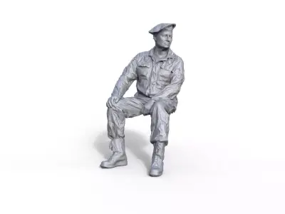 passenger Russian soldier Typ A 3D print model