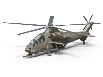 Military Helicopter Low-poly 3D model get