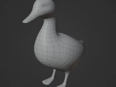 White Duck Free low-poly 3D model