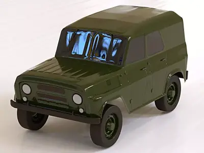 UAZ 649 from USSR 3D model