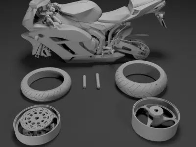 MOTORCYCLE HON-DA CBR 1000RR FIREBLADE 2005-2007 3D MODEL 3D print model
