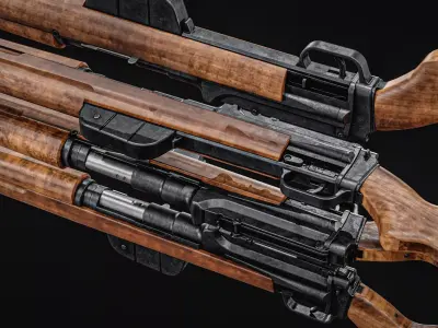 Eriksens M1933  Rifle Low-poly 3D model