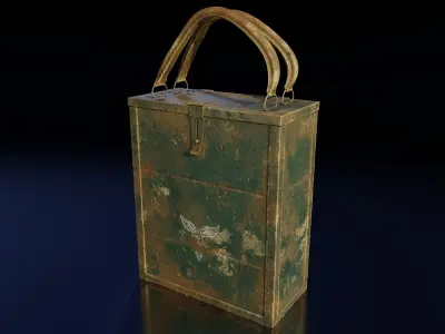 German WWII Breda MG-8mm Ammo Box-Low Poly 3D model