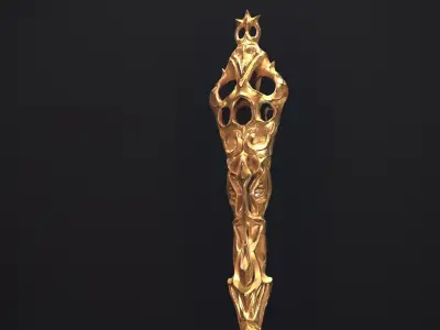 Medieval Scepter Low-poly 3D model