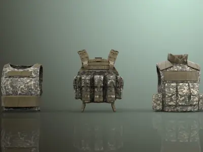 Military Body Armor Pack Free 3D model