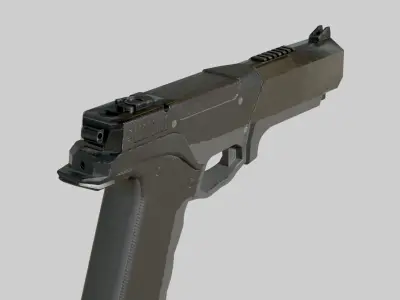 Handgun Low-poly 3D model order