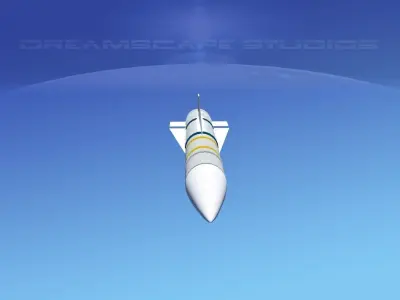 AIM -54 Phoenix air to air missile Low-poly 3D model