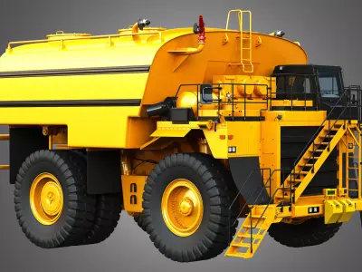 785D Water Tanker Truck 3D model