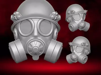 Deathrider Gasmask Head 3D printable files for Action Figures 3D print model