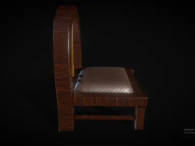 Cute lookin Wooden Chair Low-poly 3D model