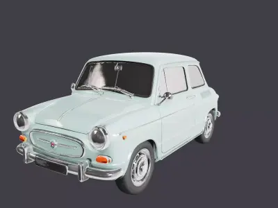 Retro Compact Car R3 3D model
