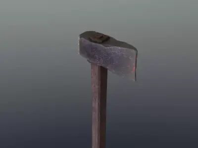 Axe - Obsidian Low-poly 3D model