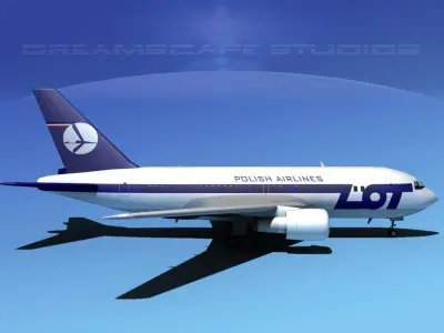 Boeing 767-100 Polish LOT 3D model