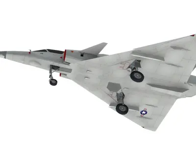 Lowpol IAI Kfir Aircraft Low-poly 3D model