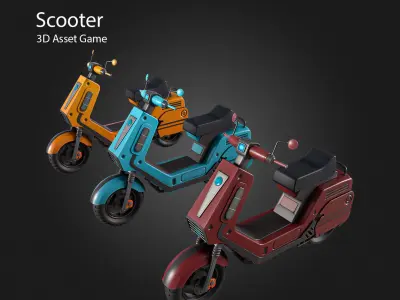 Scooter Low-poly 3D model shop