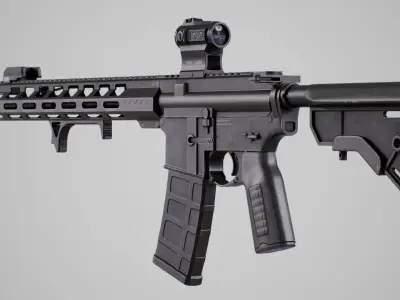 AR-15 Rifle Low-poly 3D model purchase