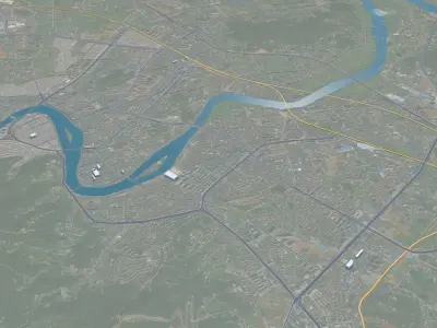 Liling Zhuzhou Hunan China 15km Free low-poly 3D model