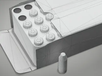 Pistol cartridges ammunition pack - 3D VR  AR  game ready  Low-poly 3D model