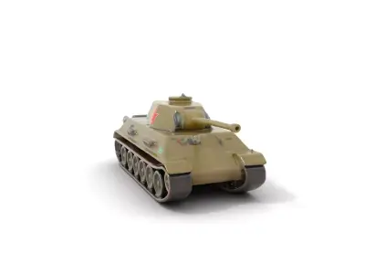 Soviet Tank Green model pack Low-poly 3D model