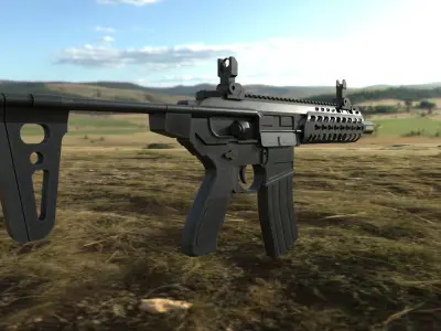 SIG MCX Low-poly 3D model