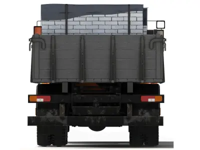 KrAZ 65053 flatbed 2008 3D model
