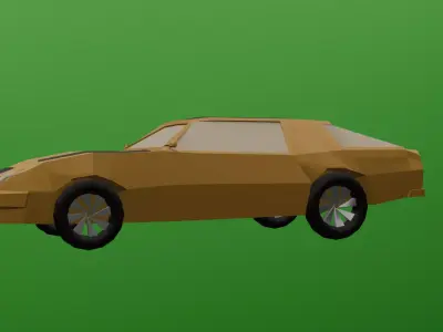 yellow car Low-poly 3D model purchase