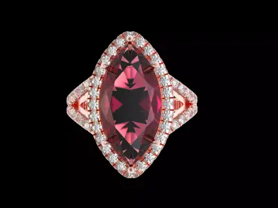 Engagement Ring 3D print model 60