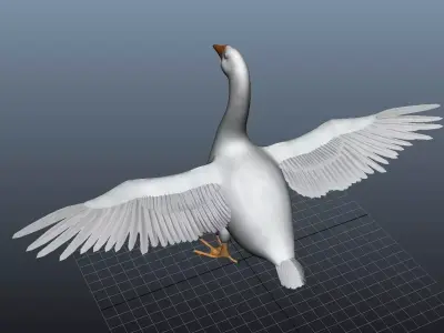 Modal Goose Low-poly 3D model