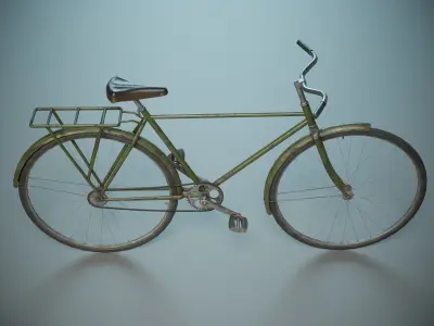 Old Bicycle PBR Low-poly 3D model