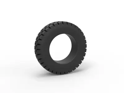 Military truck tire 10 Scale 1 to 24 3D print model