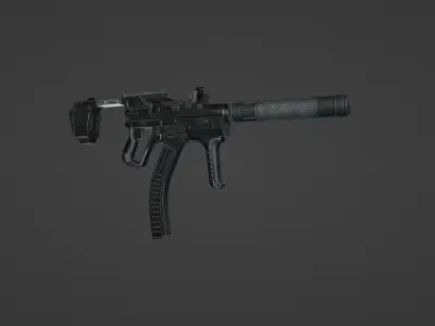 Assault Riftle Low-poly 3D model