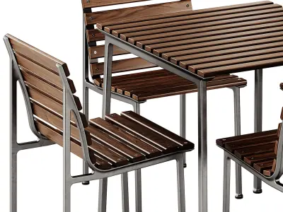Traverse Garden Table and Chair by Hay 3D model purchase