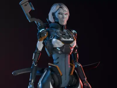 Military bot 3D model