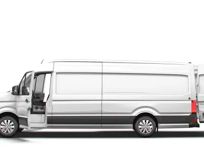 VW Crafter Van LWBM HR HQInterior 2025 3D model