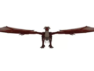 Armored Battle Dragon 3D Model Low-poly 3D model