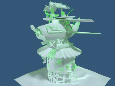 Old School Crash Bandicoot-themed 3D Environment Low-poly 3D model