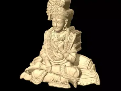 Swaminarayan Murti High-Detail 3D Sculpture Jewelry  3D print model