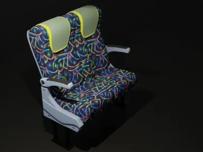 pushback seat van seat Low-poly 3D model