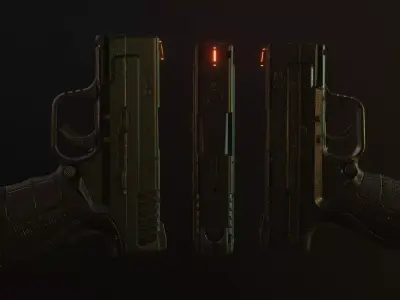 Pistol Gun Xd 3D model