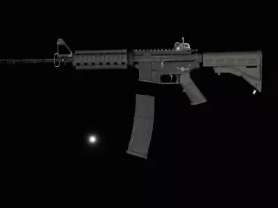 M4 Carbine   Game Ready 3D Model PBR Textures  Rigged Free low-poly 3D model