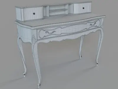 Antique Traditional Writing Desk 3D model