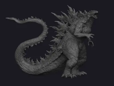 Godzilla stl file 3D print model