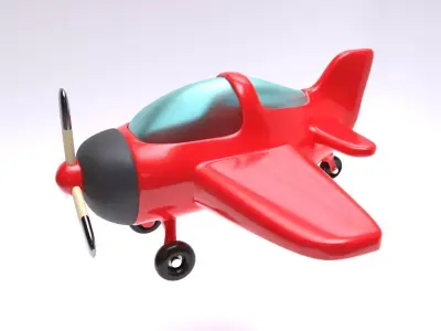 Stylized Cartooney Toy Airplane 3D model