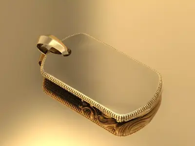 Dog Tag Pendant jewelry 3D model - for Him and Her 3D print model