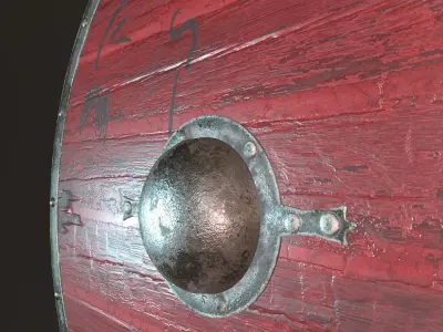 Ragnar viking shield  Free low-poly 3D model