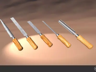 Carpentry Tools Free low-poly 3D model