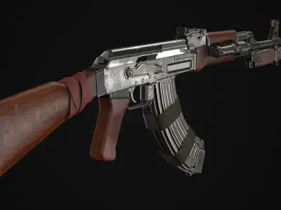 Knife AK Low-poly 3D model