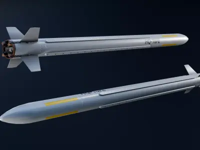 HQ-16FE China anti-air missile Low-poly 3D model