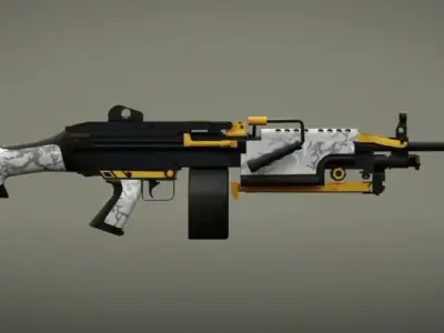 PACKE WEAPONS SMG with Skin  game ready Low-poly 3D model